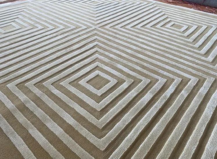 Custom hand tufted wool carpet indoor rug for living room